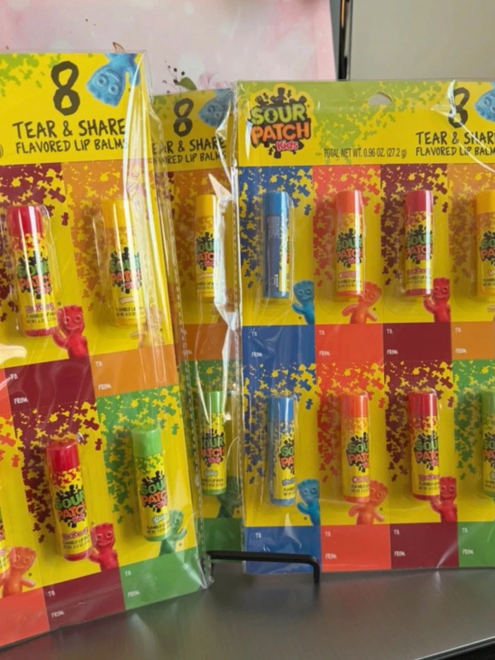 Tear & Share Flavored Lip Balm Pack Assorted  Sour patch kids 24 lip balms